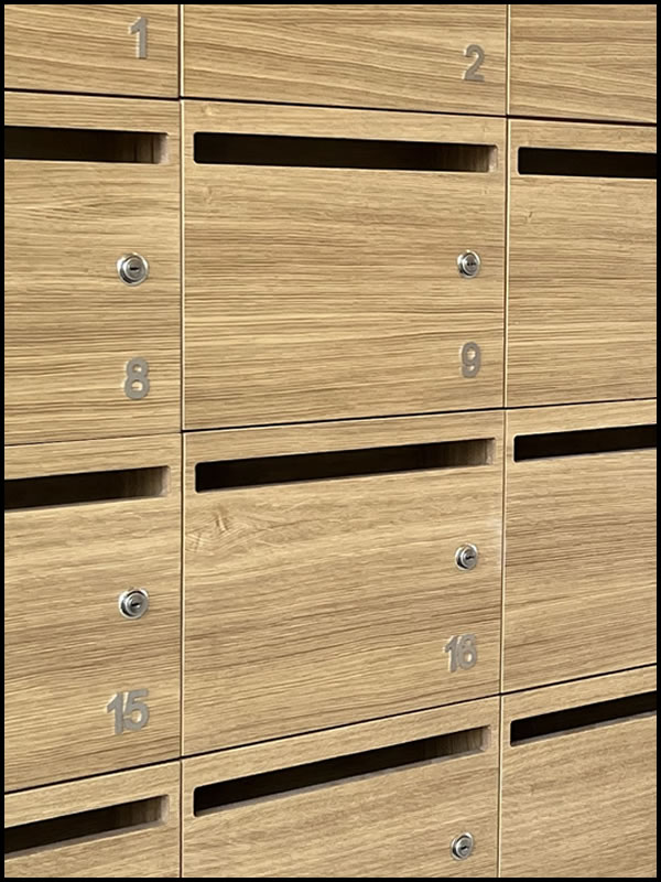 Høykapasitets postkasser i tre