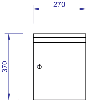 Vertikal postkasse i tre